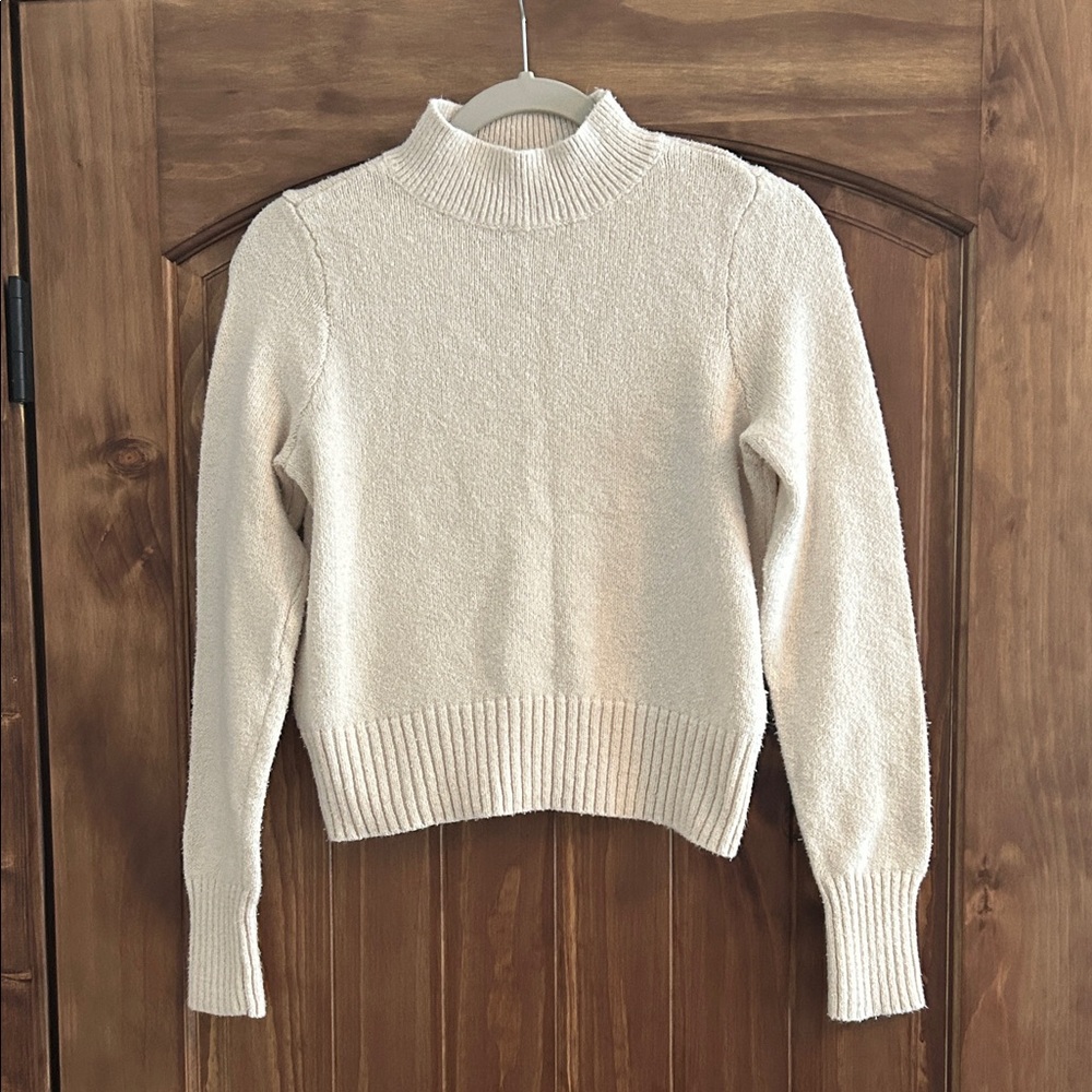American Eagle Outfitters Cream Turtleneck Sweater